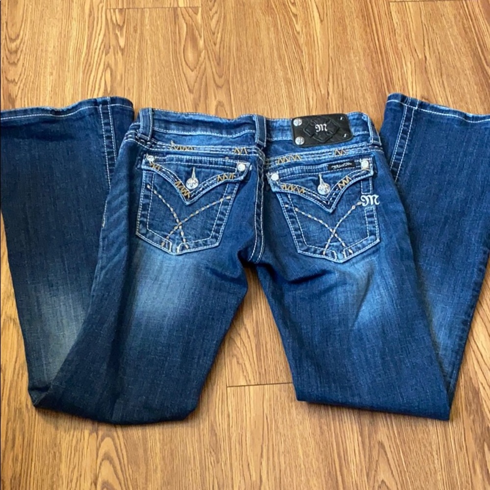 Miss me dark embellished boot cut jeans